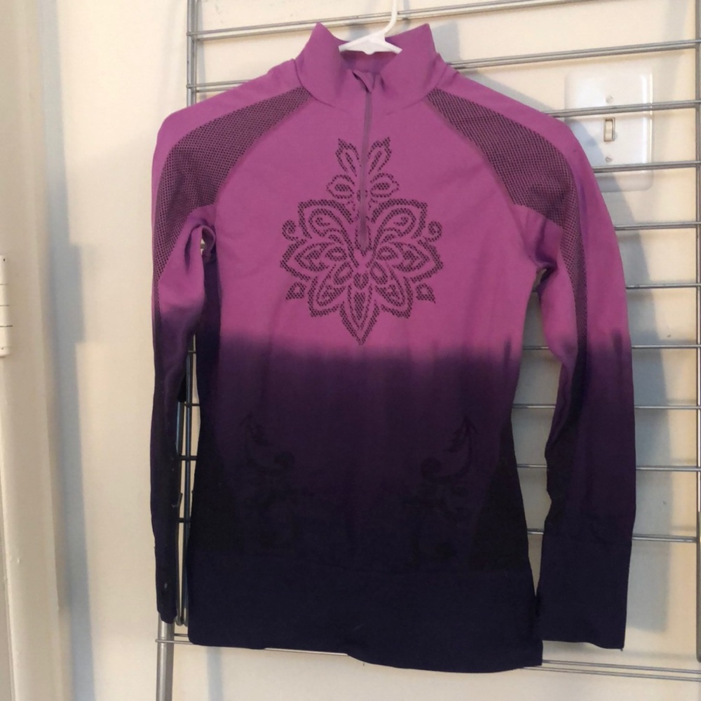 Athleta Ombré Long Sleeve 1/4 Zip